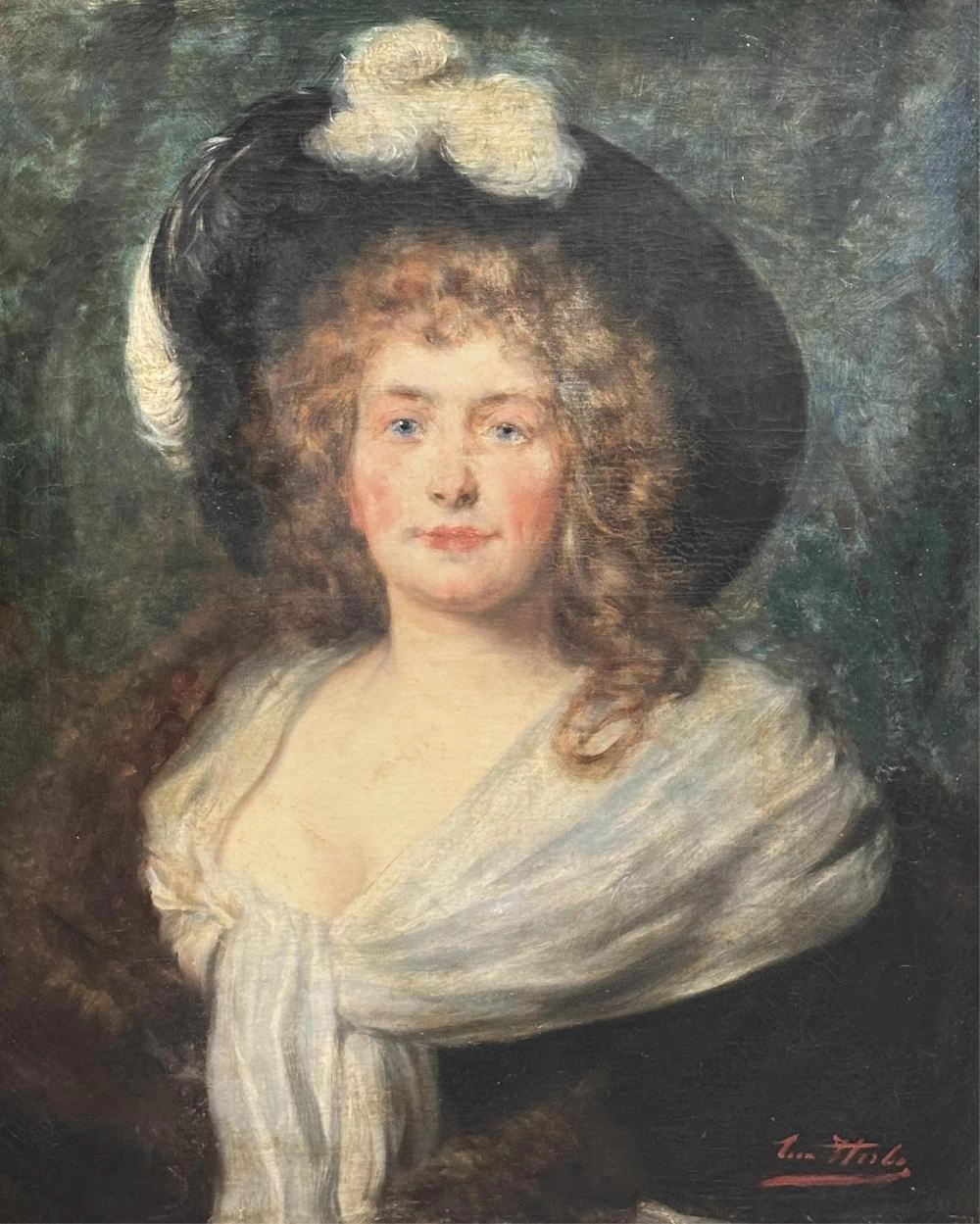 Ritratto di donna elegante con cappello